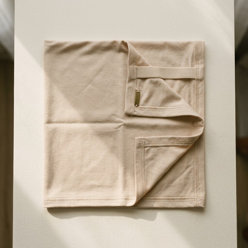 Inner Ninja Antem warna Krem Susu dilipat rapi.