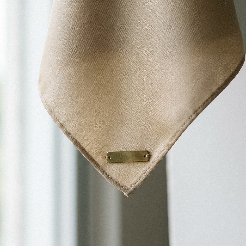 Detail kilau lembut satin silk.