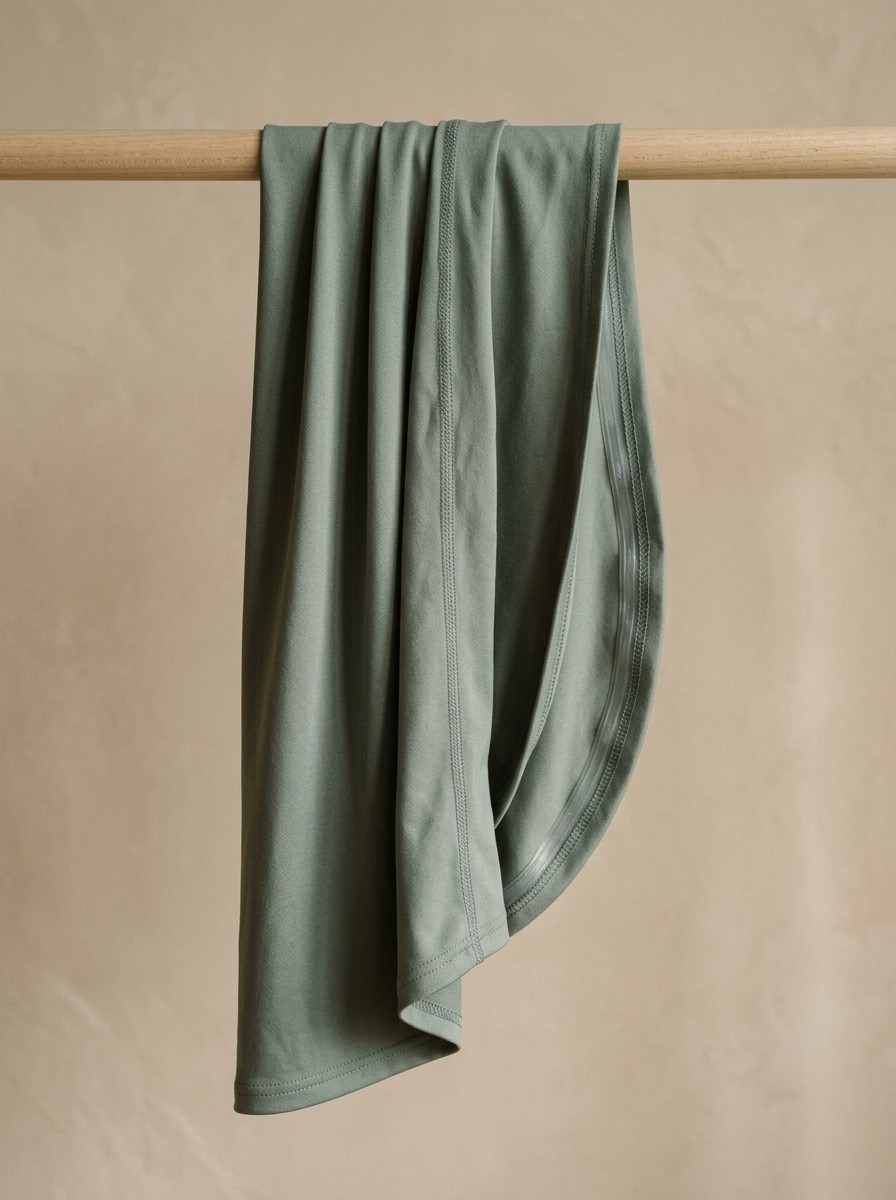 Sport Hijab Laju warna Sage tergantung.
